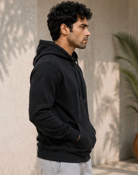 Dyaan Premium Black Pullover Hoodie