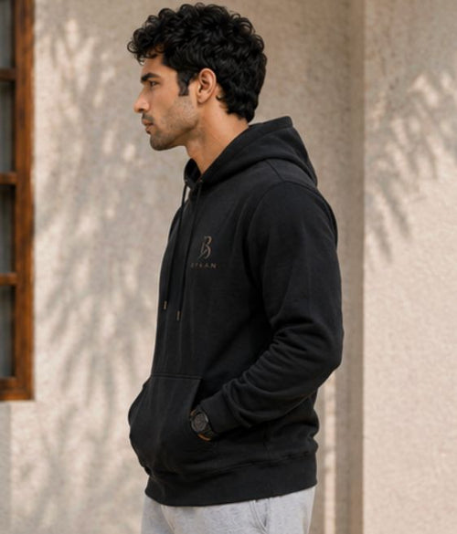Dyaan Premium Black Pullover Hoodie